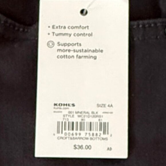 Classic Comfort Stretch High Rise Burmuda Length Pull On Womens Black Shorts - Picture 7 of 9